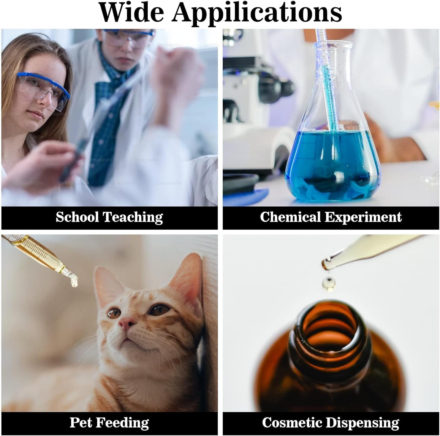 6 Pcs Thick Glass Graduated Pipettes Dropper Kit (0.5Ml 1Ml 2Ml 3Ml/5Ml 10Ml) with 6 Rubber Caps & 2 Dropper Brushes, for Precise Liquid Transfer, Lab Measuring (A) image number 4