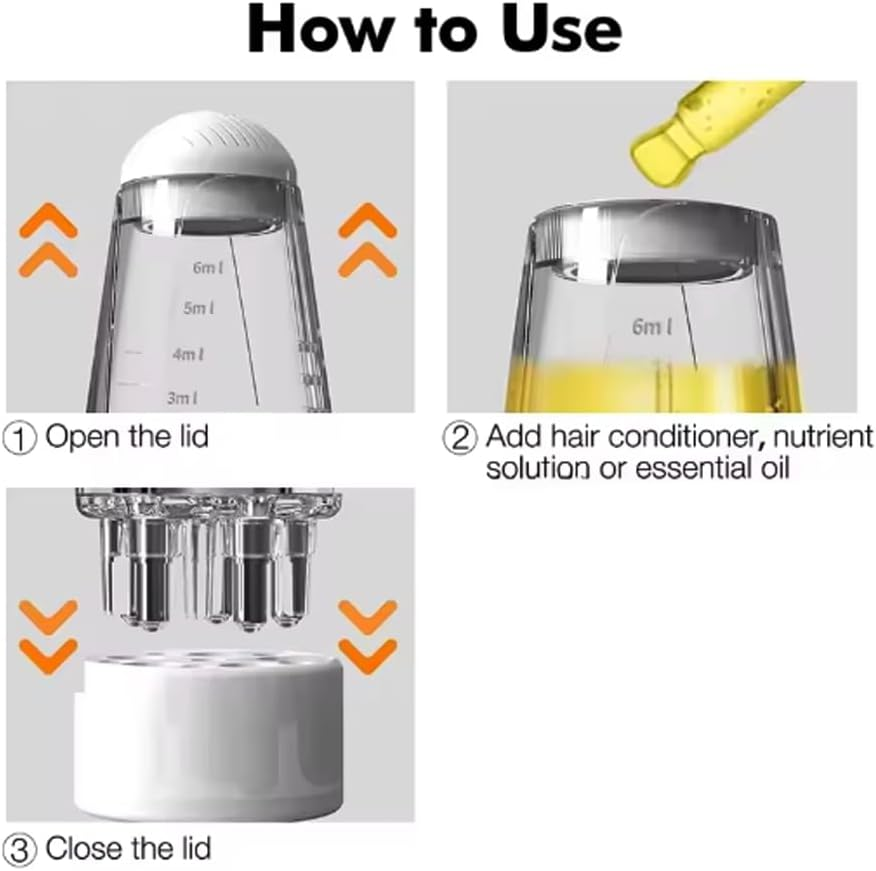 ARFUKA Hair Oil Applicator Scalp Applicator Comb Precision Serum Dispenser for Massage, Hair Growth, Follicle Care & Thinning Hair Treatment Pack of 2 image number 4