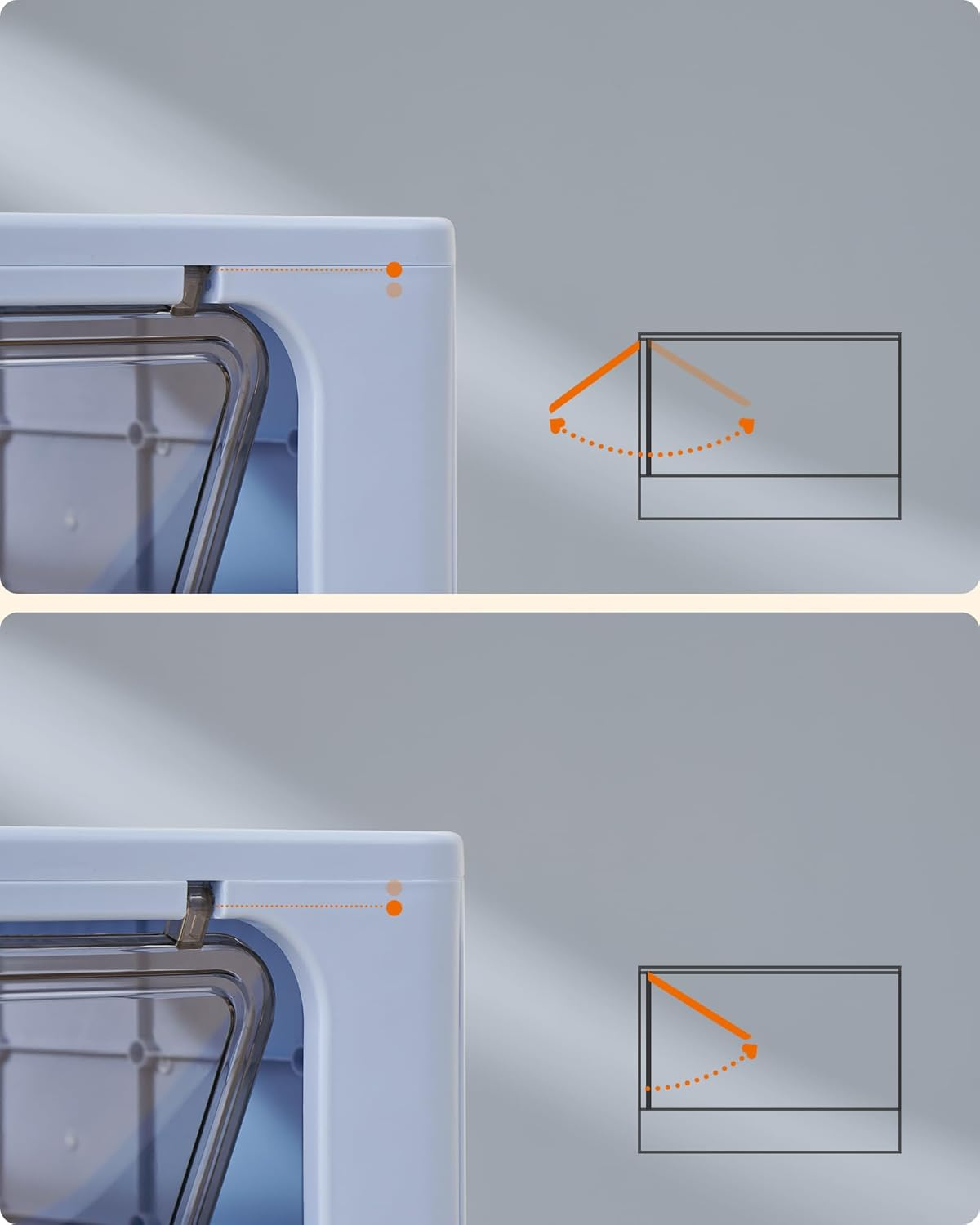 Feandrea Hidden Cat Litter Box, Cat Litter Tray with Hood, Slide-Out Tray, Scoop, Brush, Spacious for Large Cats, Max. Load 15 Kg, Anti-Tracking, Anti-Leaking, Pale Blue and Dove Grey PPT001Q01