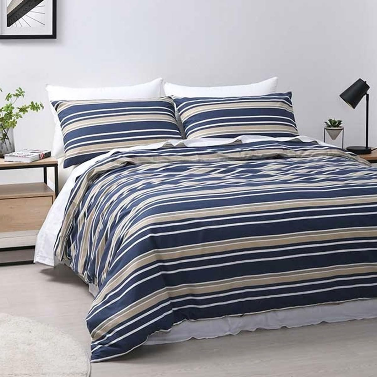 Jason Brighton Printed Quilt Cover Set Midnight Blue Double image number 3