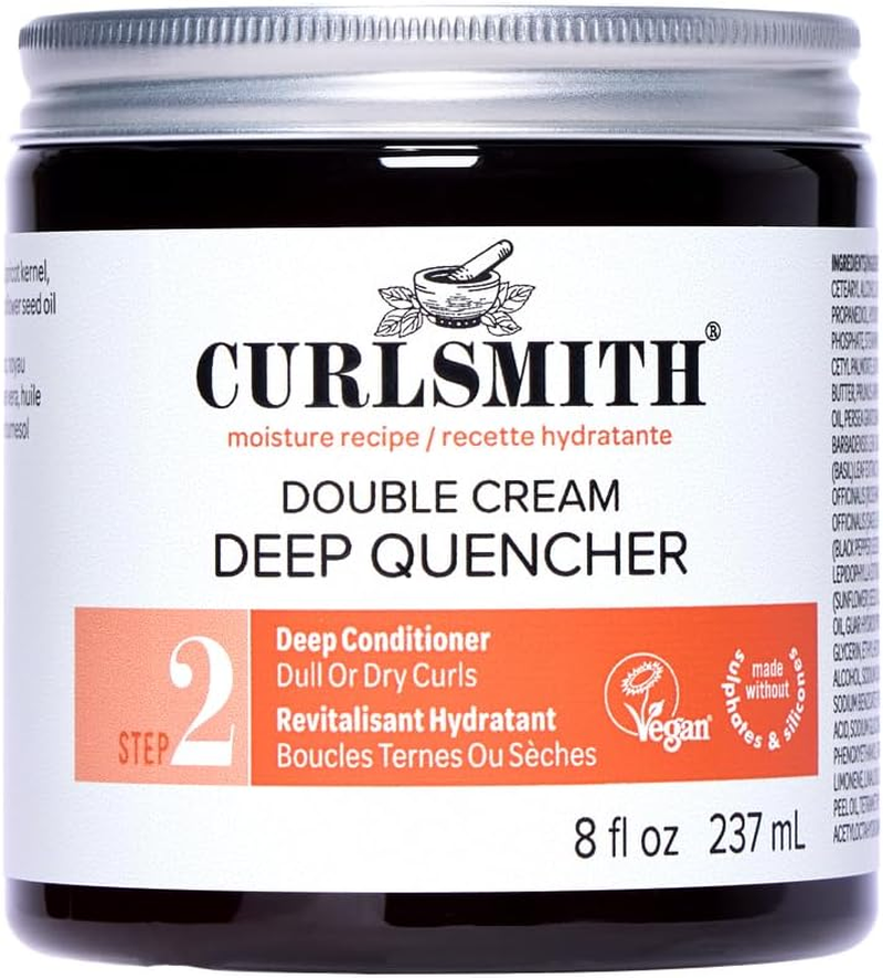 CURLSMITH - Double Cream Deep Quencher - Vegan Moisturising Deep Conditioner for Ultra Dry, Wavy, Curly or Coily Hair (8 Oz / 227G) image number 1