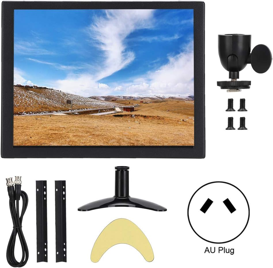 8 Inch LCD Monitor, Small LCD Color Video Monitor Screen Support VGA/BNC/AV Input Suitable for PC, CCTV, CCTV, Video Camera, Computer Etc (AU Plug) image number 5