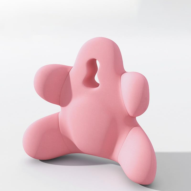 Lumbar Support Cushion for Pain Relief, Lower Back Support Pillow with Adjustable Strap, Ergonomic Memory Foam Back Rest Cushion for Office Chair & Car Seat (Grey)