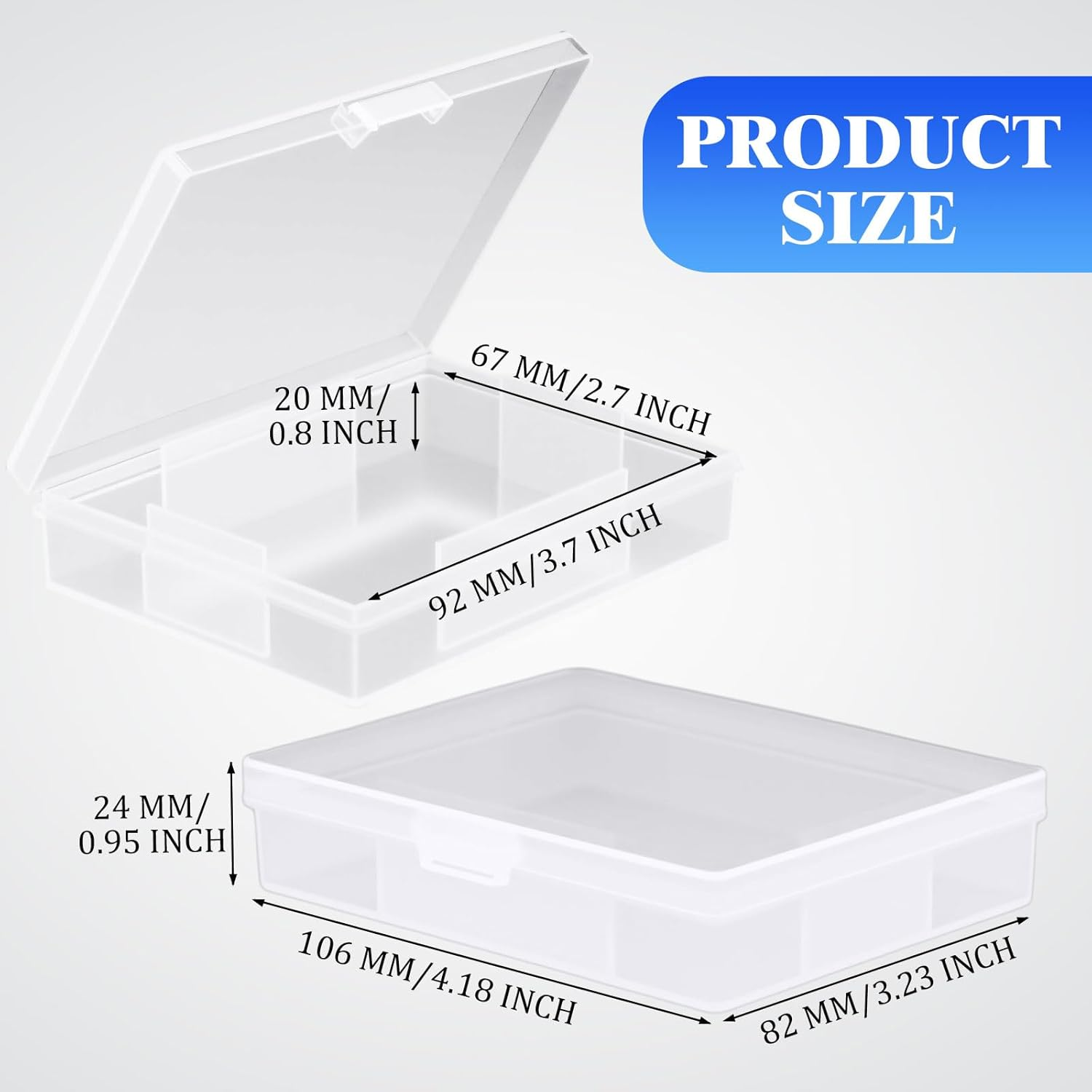 Skylety 12 Pcs Clear Playing Card Deck Cases Plastic Empty Playing Card Box Holder Storage Case Organizer Snap Closed, Suitable for 3.7X2.7 Inch Game Card (No Cards) image number 6