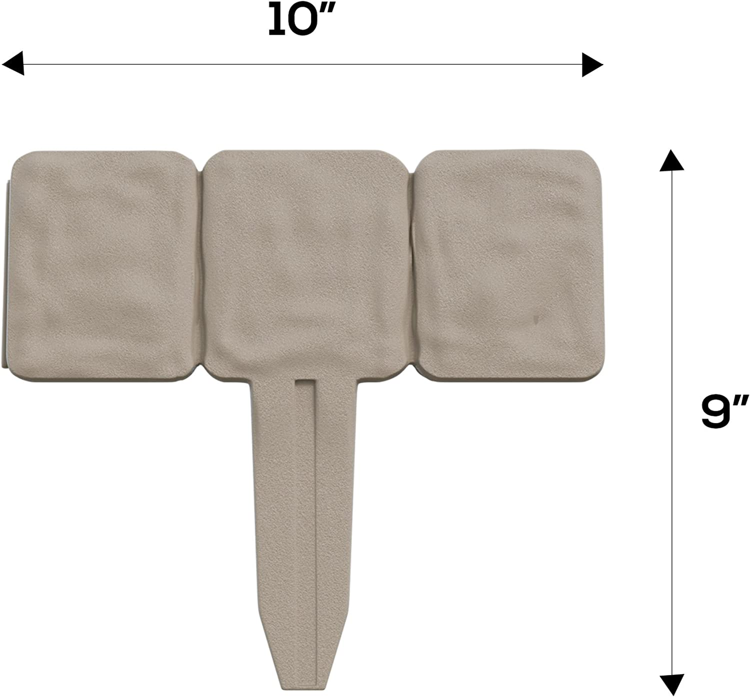 Pure Garden 82-YJ459 Garden 10-Piece-Set of Decorative Flower Bed Edging for Landscaping &ndash; 8-Foot Stone Border &ndash; Interlocking Outdoor Lawn Stakes, Putty image number 6