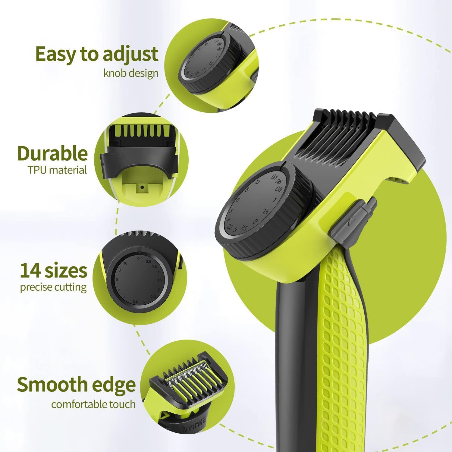 Guard Comb for Philips One Blade, Adjustable 14-In-1 Precision Comb with Body Guard, Skin Protector, Attachments for Shaving, Grooming, with 14 Length-Settings,Compatible with QP210/50 220 2523 2520 image number 5