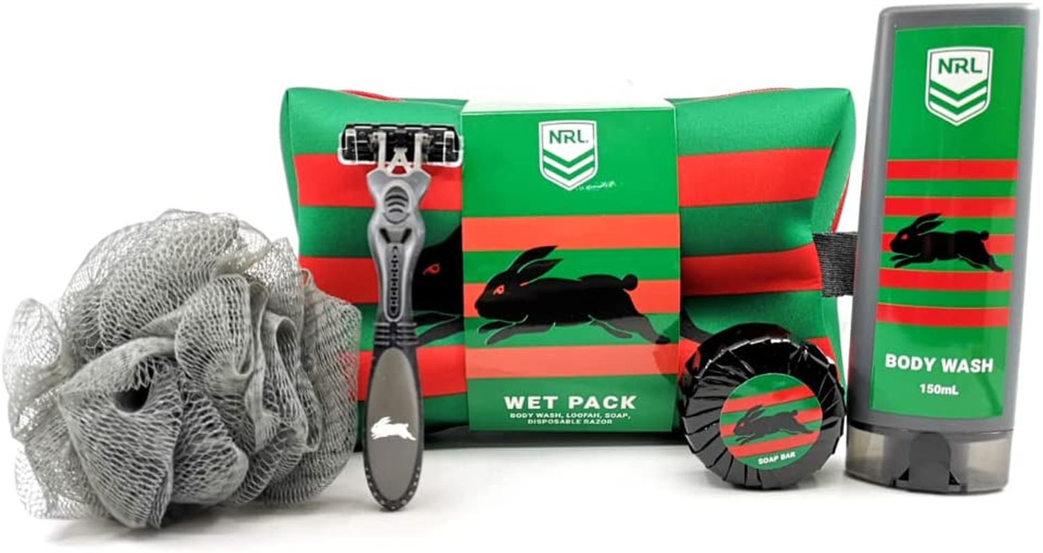 NRL Licensed Product South Sydney Rabbitohs NRL Toiletry Set, 5 Count