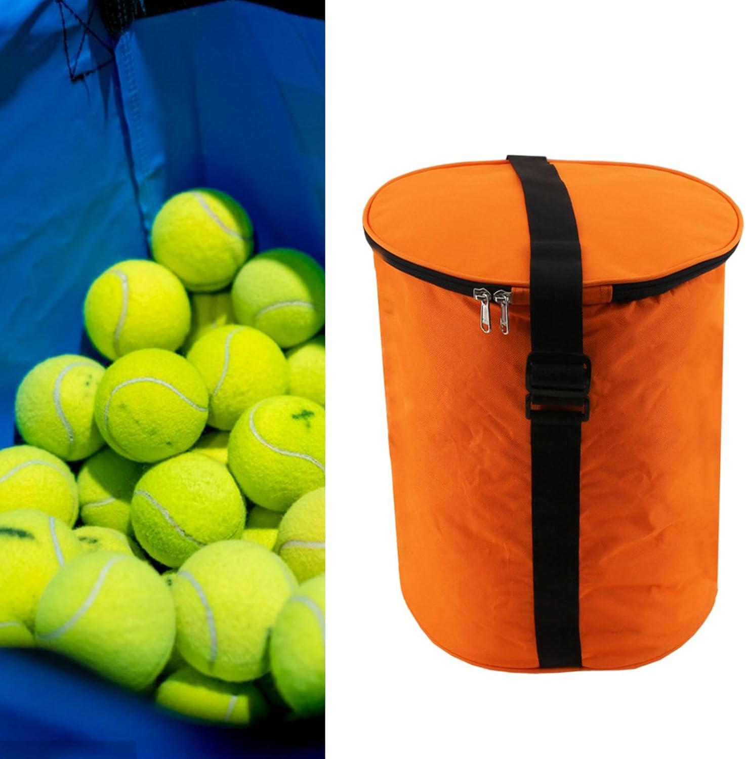 Oshhni Tennis Ball Bag, Sports Bucket Handbag, Tennis Training, Women Men Accessories, Badminton Balls Bag Tennis Bucket Handbag image number 5