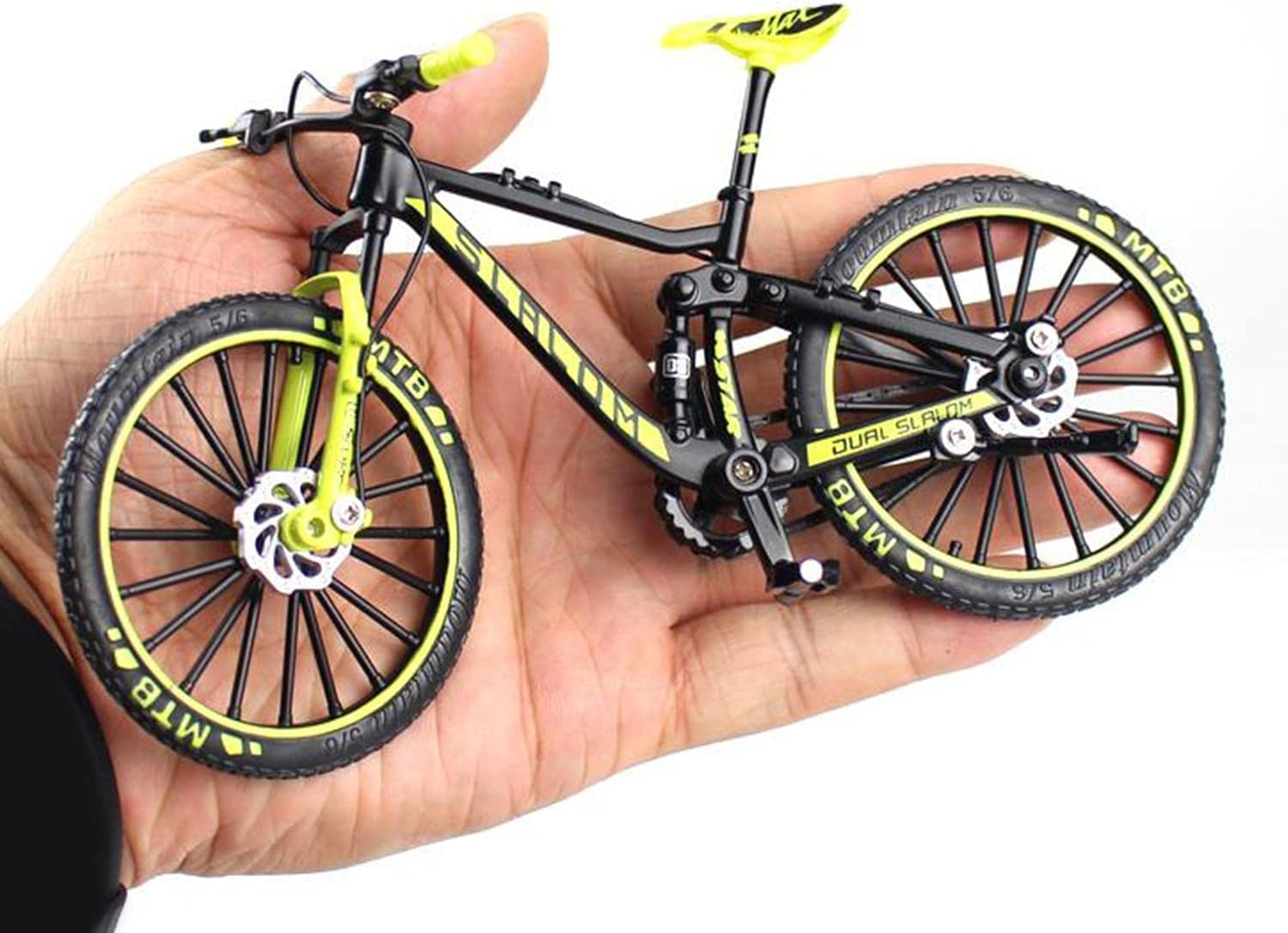 1:10 Mini Racing Mountain Finger Bike Toys Model Decoration Crafts - Green image number 2
