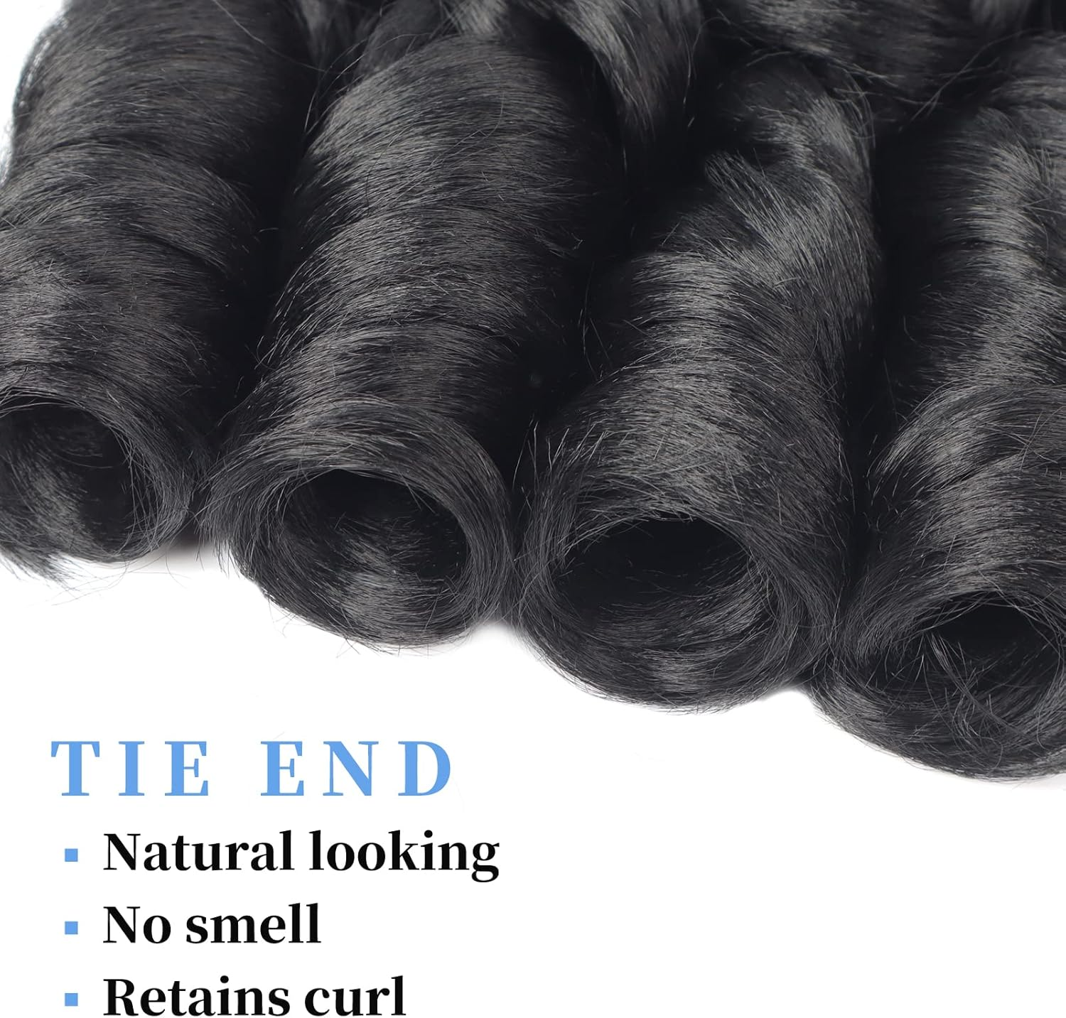 French Curly Braiding Hair for Box Braids 8 Paquets 22 Pouces Tresses French Curl Vague L&acirc;che Crochet Tresses Deep Wave Braiding Hair Crochet Braids Spanish Curly Hair Extensions - 1B image number 5