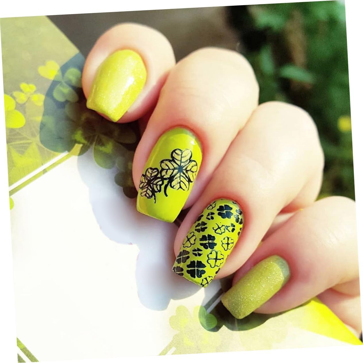 GANAZONO Patrick'S Day Nail Stamping Plates Reusable Nail Art Stencils for Creative Manicure Designs Material for Easy Cleaning and Use image number 3