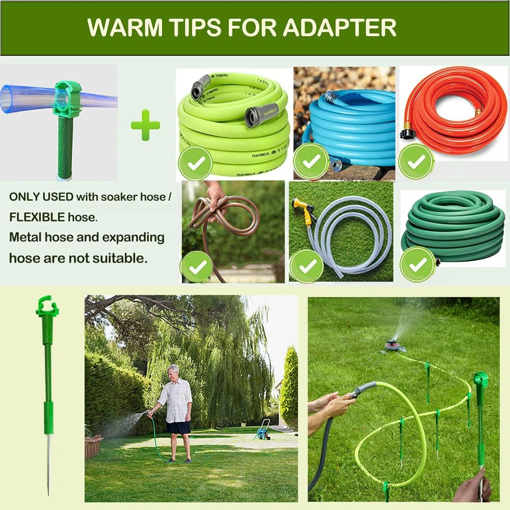 6PC 1'' Hose Guides for Garden Decorative，Water Hose Hoder to Keep Hose off Grass，Outdoor Post Garden Hose Support Water Sprinkler Hose Stand Butler Gardening Supplies for Garden Lawn Yard (Set D) image number 4
