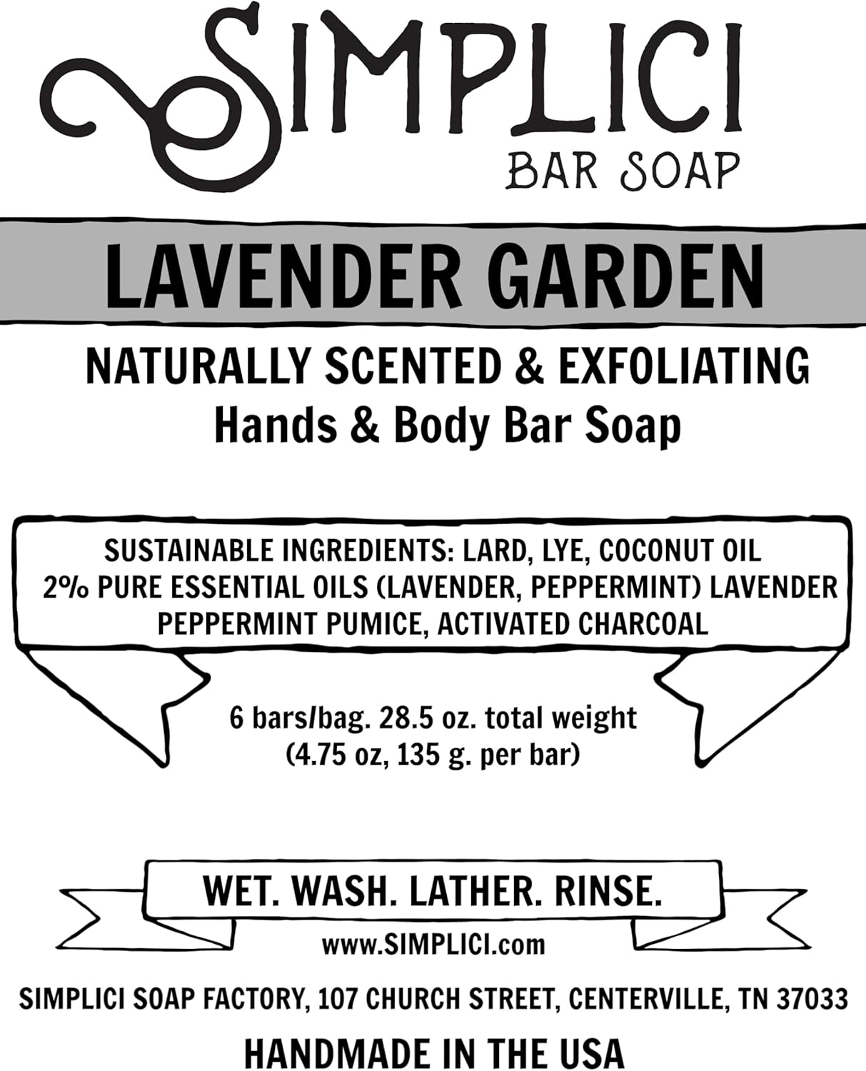 SIMPLICI Lavender Bar Soap Value Bag (6 Bars) image number 4