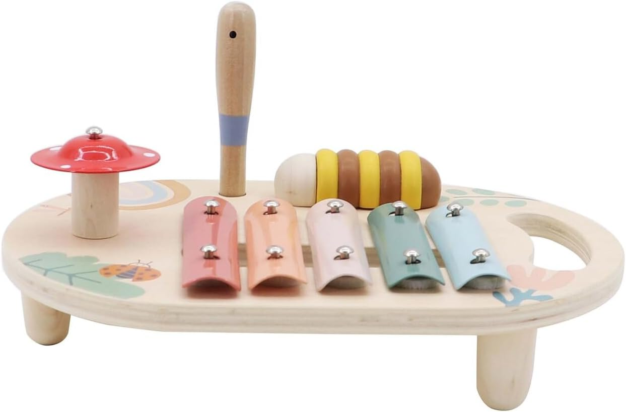 Kaper Kidz - Wooden Spring Insect Music Table | Music Set for Babies and Toddlers image number 2