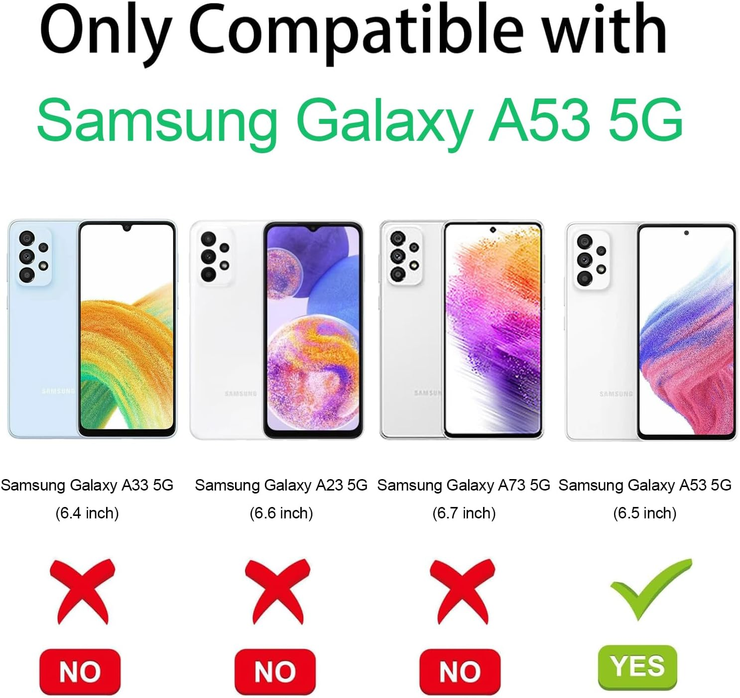 Yoedge Transparent Mobile Phone Case for Samsung Galaxy A53 5G Case, Aesthetic Hibiscus Flowers Summer Pattern Shell Design Girls Gift Protective Case, Silicone Case Cover for Samsung A53 6.5 Inches image number 3