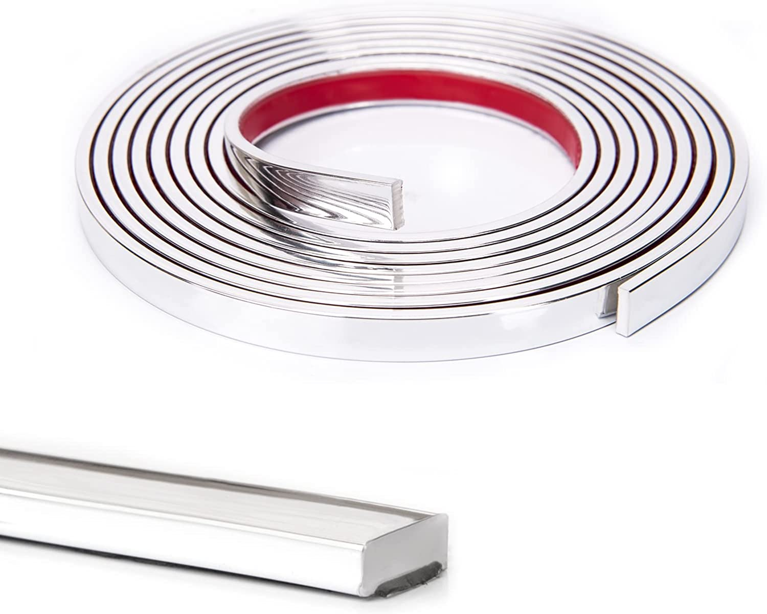 Art3D Peel and Stick Flexible Vinyl Molding Trim for Wall Tile Edges, Kitchen Backsplash, Mirrior Frame, 3 Metres, Stainless Steel