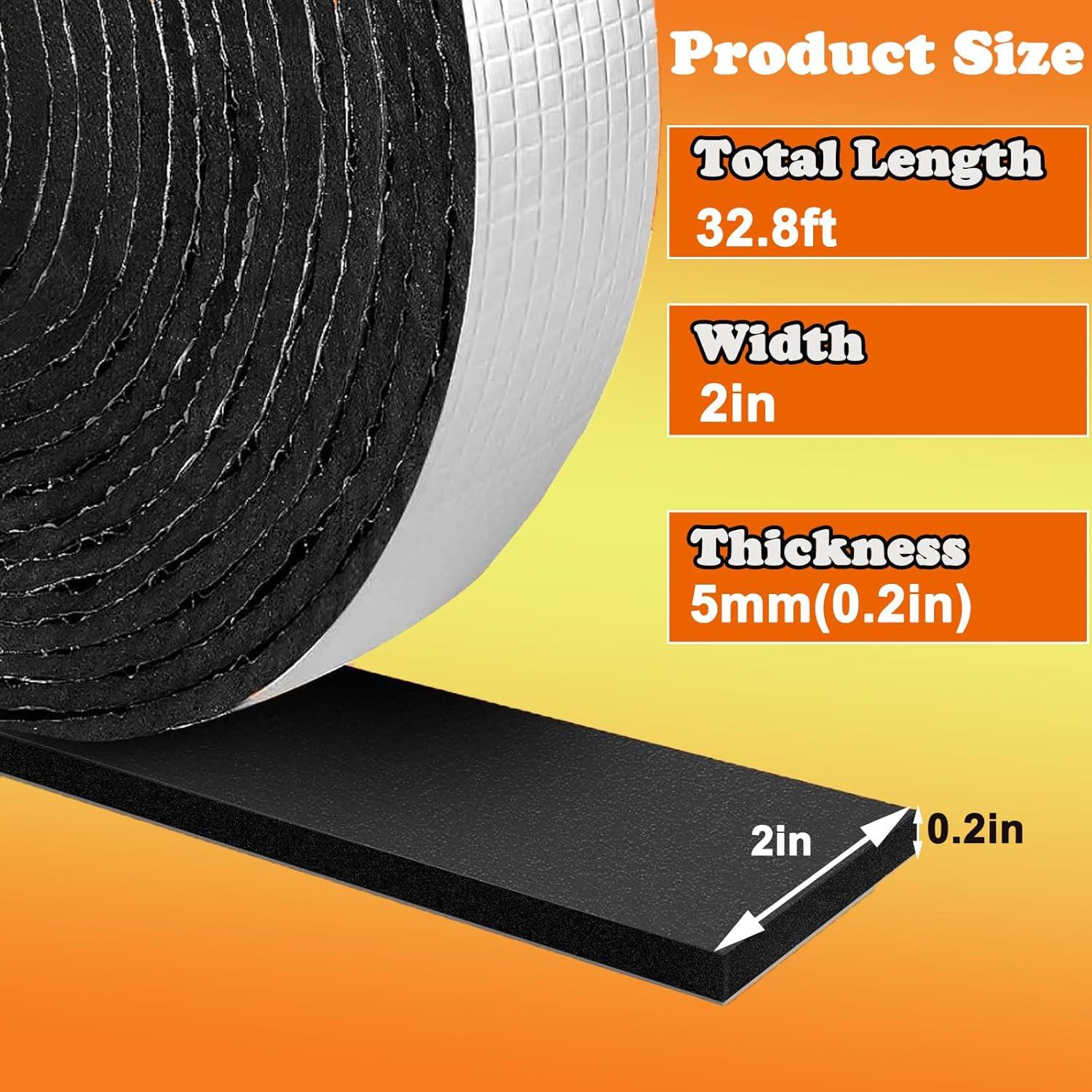 KAIHENG 32.8FT Pipe Insulation Tape Wrap, Aluminum Foil Pipe Foam Insulation Tape, Self Adhesive Outdoor Winter Cold Hot Water Pipe Winterizing, Heat Preservation, 2INX 32.8FT image number 6