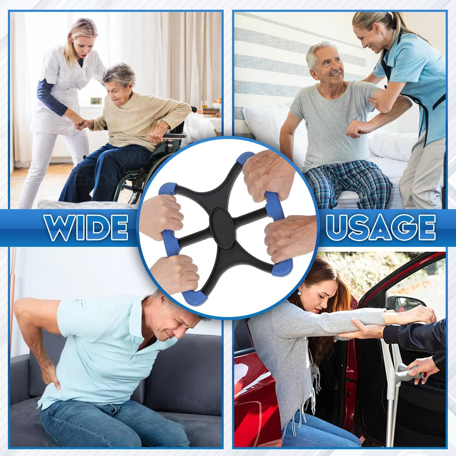 Lift Assists Standing Aid - Handicap Bar with No-Slip Grip Handles for Easy Transfers - Portable Lift Aid for Elderly, Seniors, Bariatric Patients, Disabled - Caregiver & Nurse Support, Safe Mobility Aid image number 1