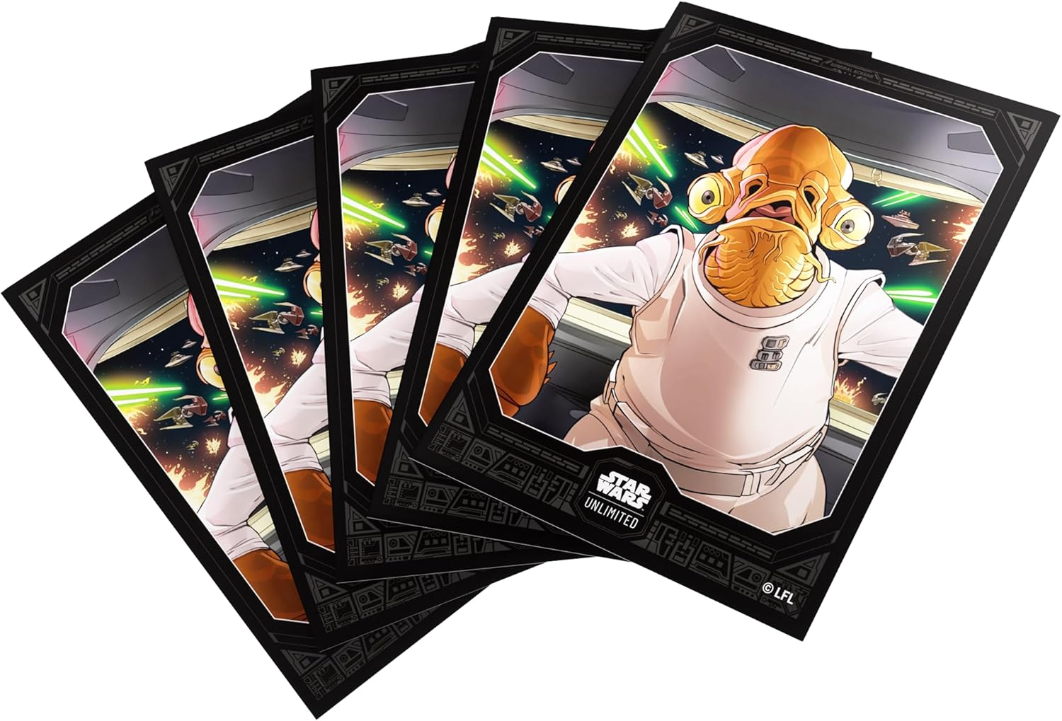 Gamegenic Star Wars Unlimited Art Sleeves - Admiral Ackbar image number 1