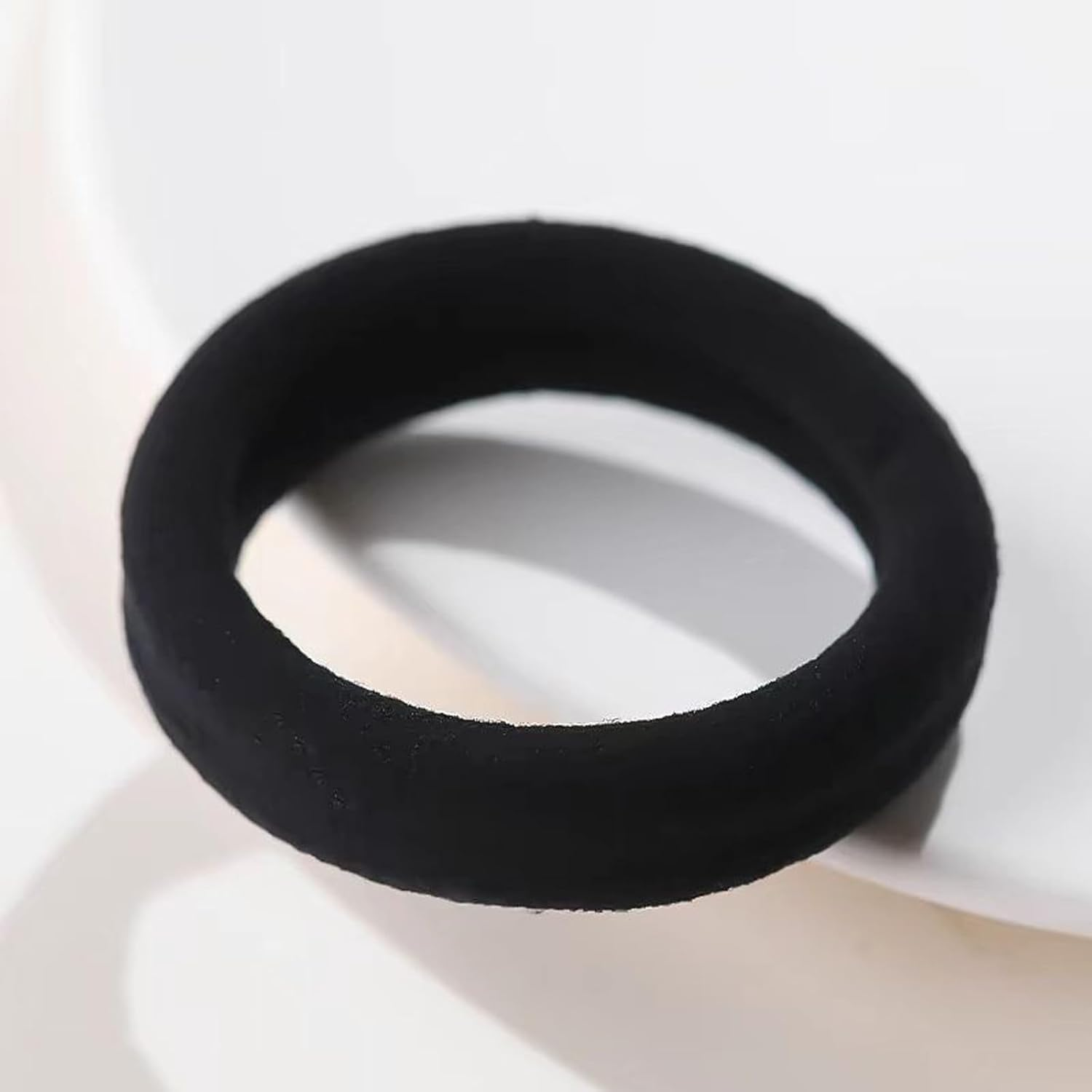 AGDGV 100 Pcs Black Hair Ties for Women Girls - Seamless No Damage Elastic Ponytail Holders for Thick/Thin Hair, Soft Hair Bands for Braids & Daily Use image number 6
