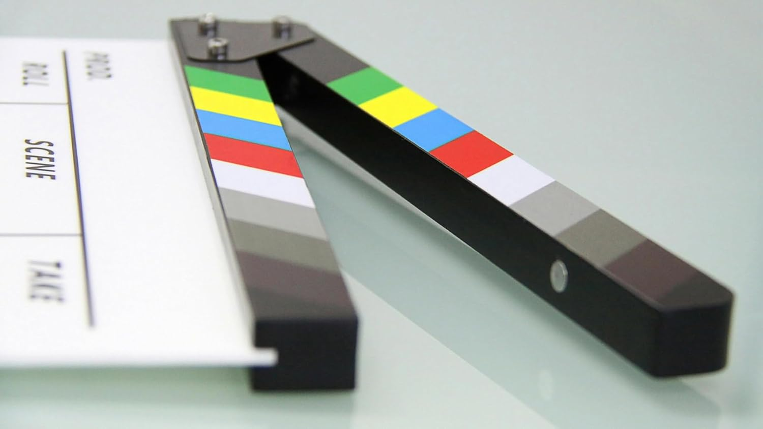 ALLZEDREAM Acrylic Directors Clapboard Film Clapper Board Cut Action Scene Slates with 2 Dry Erase Whiteboard Pens, Multicolor image number 5