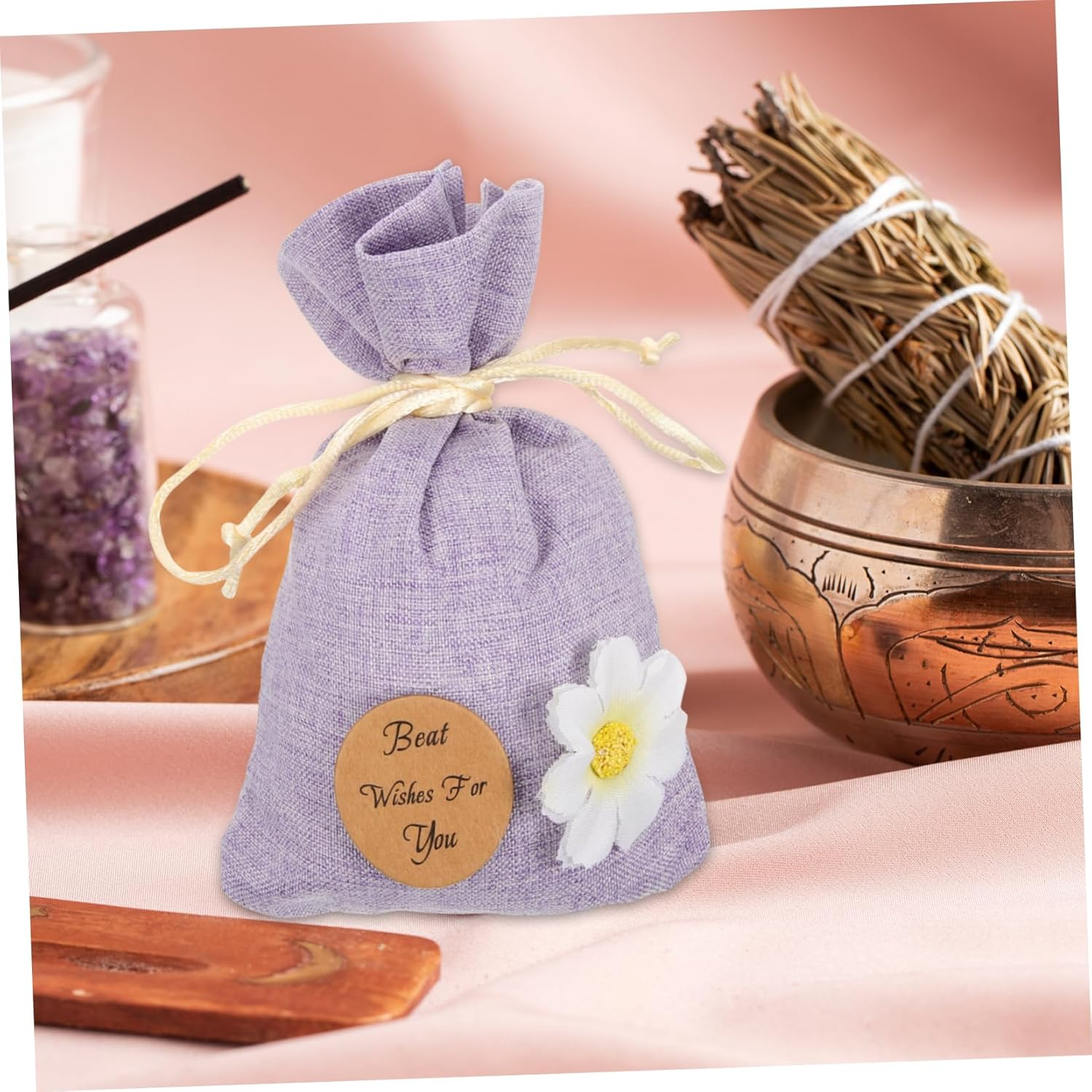 10Pcs Empty Sachet Bags Refillable Dried Sachet Wardrobe Bag for Fragrance and Packing image number 4