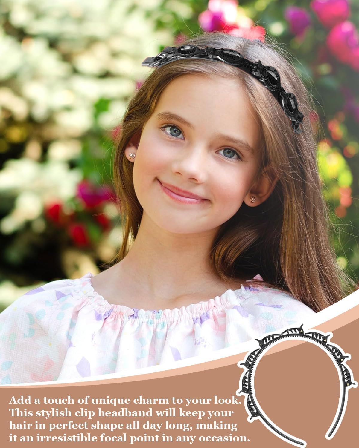 JUKOTA Set of 4 Hair Bands with Clips, Braided Hair Clips, Hairstyle Hairpin, Braided Headbands, Hairstyle Aid, Hair Pins, Hairdressing Supplies image number 4