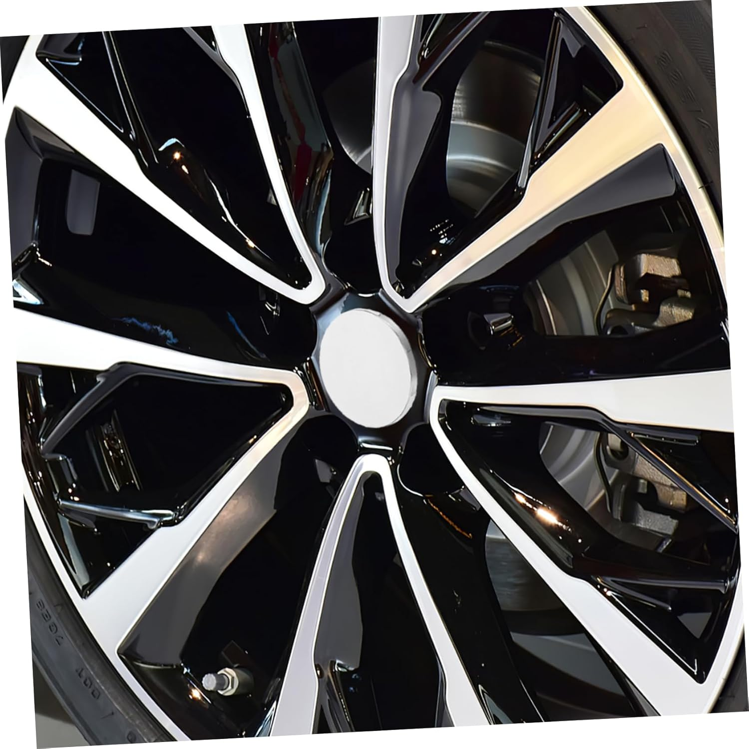 Anneome 4Pcs Car Rim Hub Caps Wheel Center Hub Covers Automotive Center Caps Easy Installation Protective Design image number 1