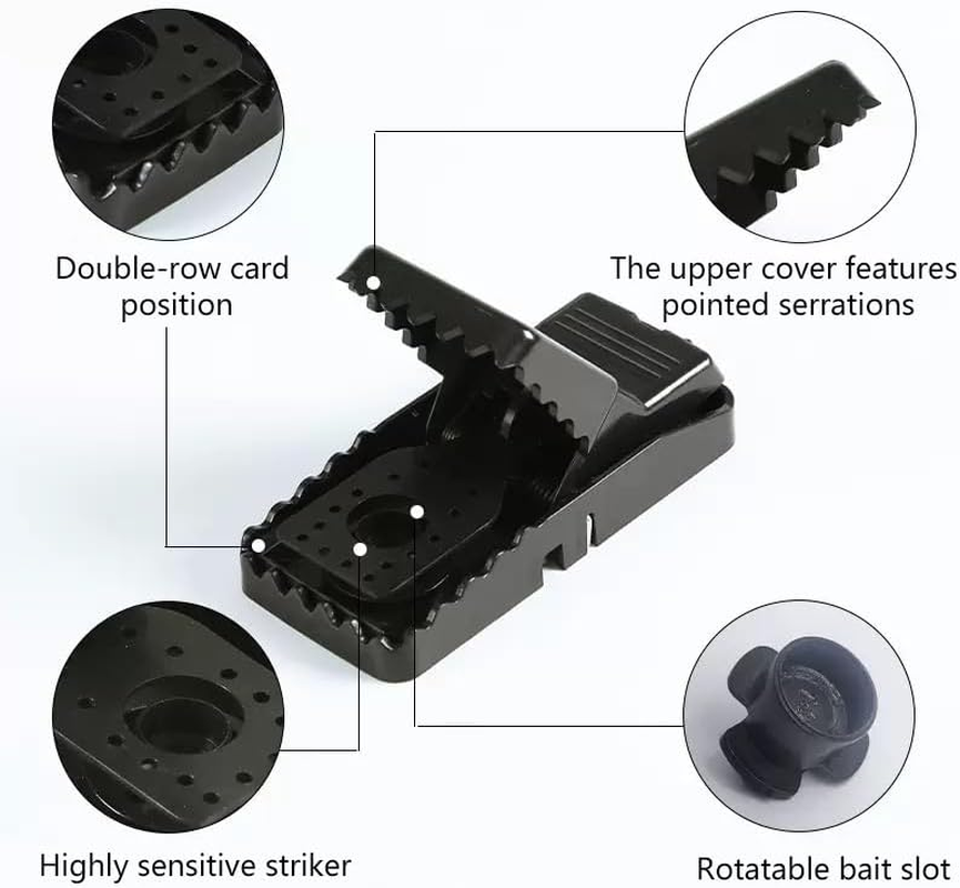 Mouse Trap,Small Mice Trap Indoor Quick Effective Sanitary Safe Mousetrap Catcher,Reusable Mousetrap for House Indoor Outdoor- 8 Pack