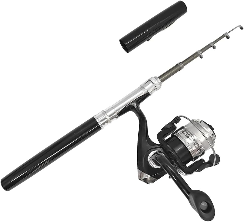 Fishing Rod Reel Combo, Mini Pen Fishing Pole Kit Telescopic Fishing Rod Spinning Reel Combo Kit image number 3