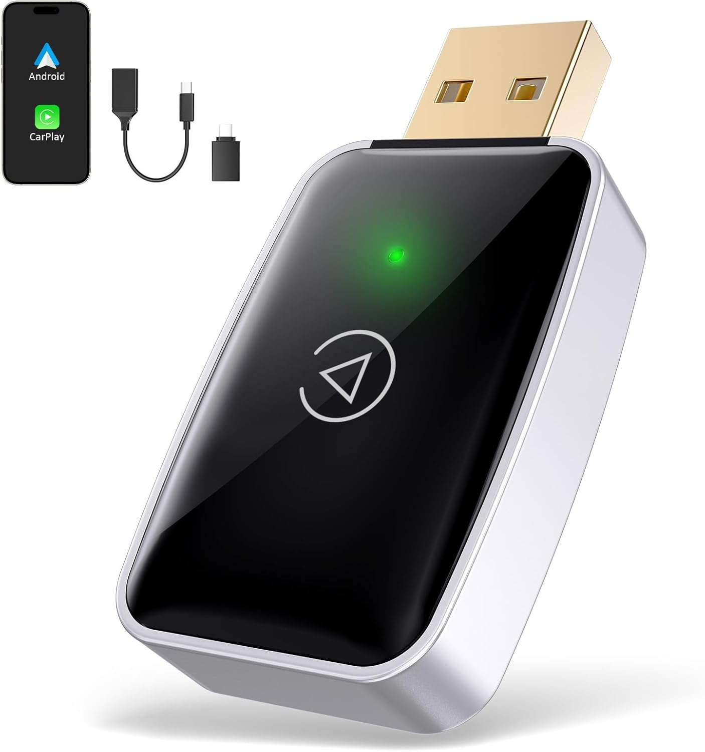 Wireless Carplay Adapter for Iphone/Android, Converts Wired Carplay to Wireless, Plug & Play, Fast Connect, Retains Stock Control, OTA Online Updates, USB-A/C, for Cars from 2017+/Android 10+/ Ios 10+ image number 3