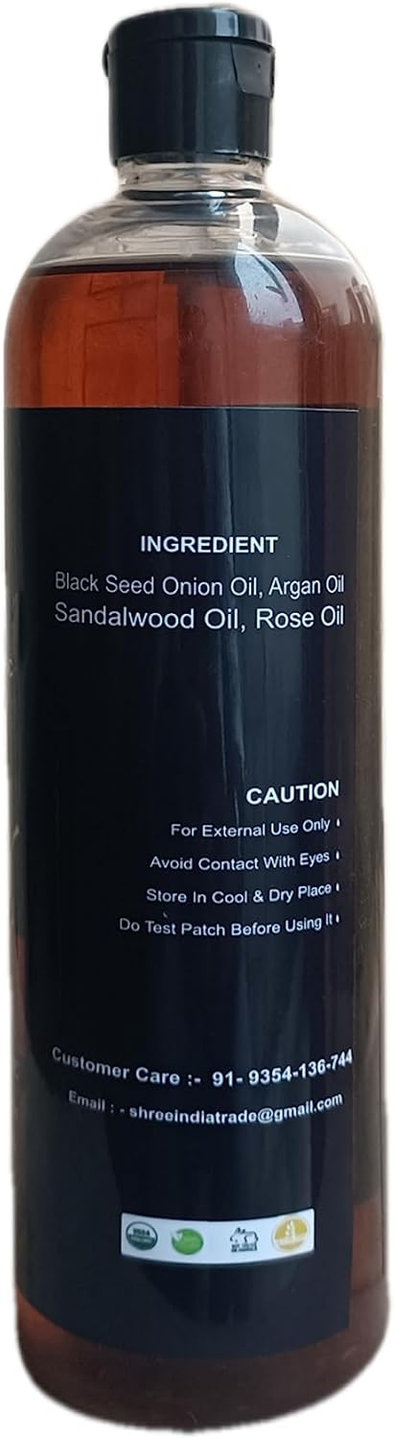 Red Onion Hair Oil 500 Ml with Black Seed Onion Oil Pure Argan Oil Sandalwood Oil Rose Oil image number 1
