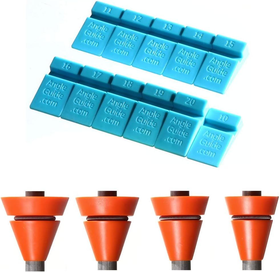 Wedgek AZ4 Angle Guides Combo, Blue for Sharpening Stones, Orange for Rods image number 6