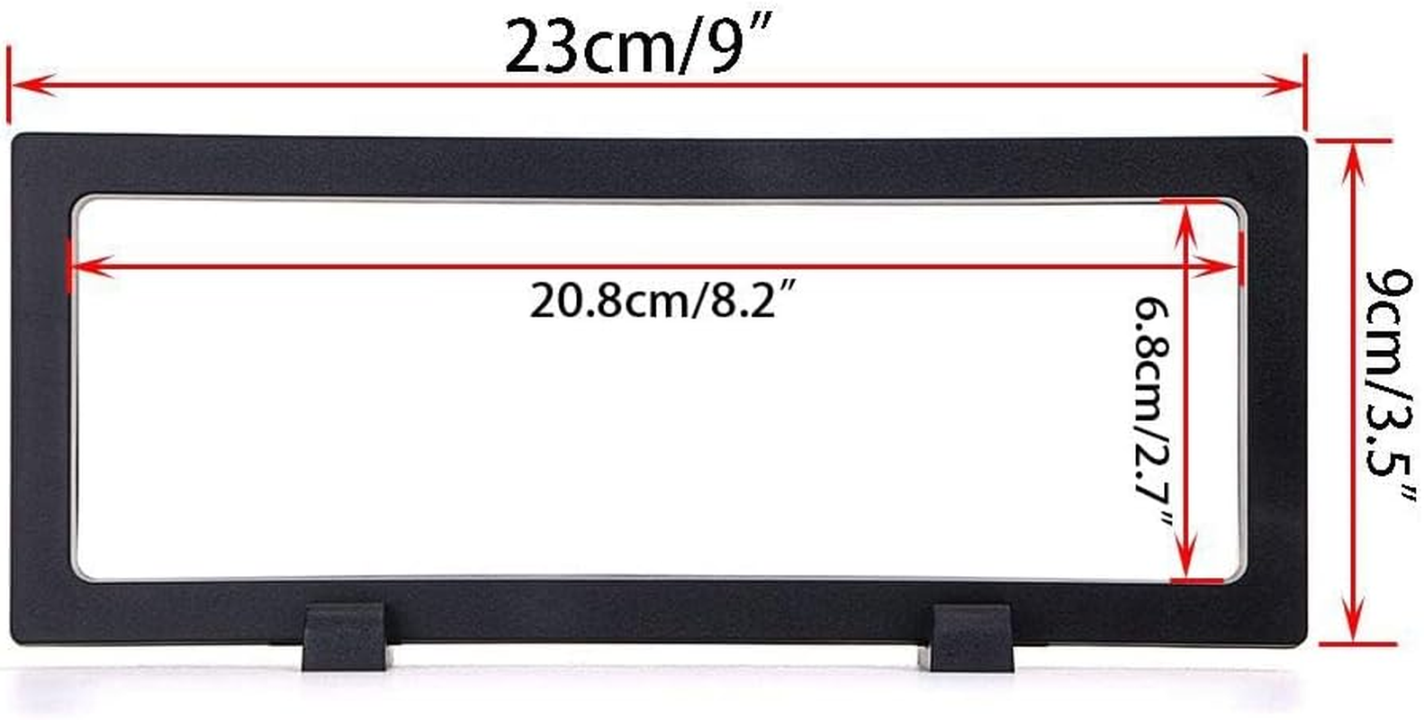 3-Pack Skelang 3D Floating Display Cases - Black Display Stand Holder 9"&times;3.54"&times;0.75" - Suspension Frame for AA Medallion, Antique Challenge Coins, Jewelry, and Pins