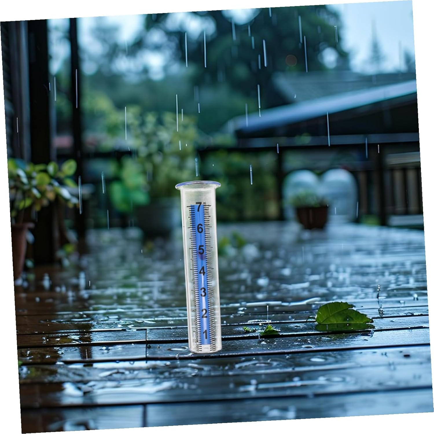 Alasum 4PCS Outdoor Rain Gauge Tubes Plastic Measurement Tubes for Garden Lawn Backyard Plants Frost-Resistant Transparent Weatherproof Rainwater Measuring Tools image number 6