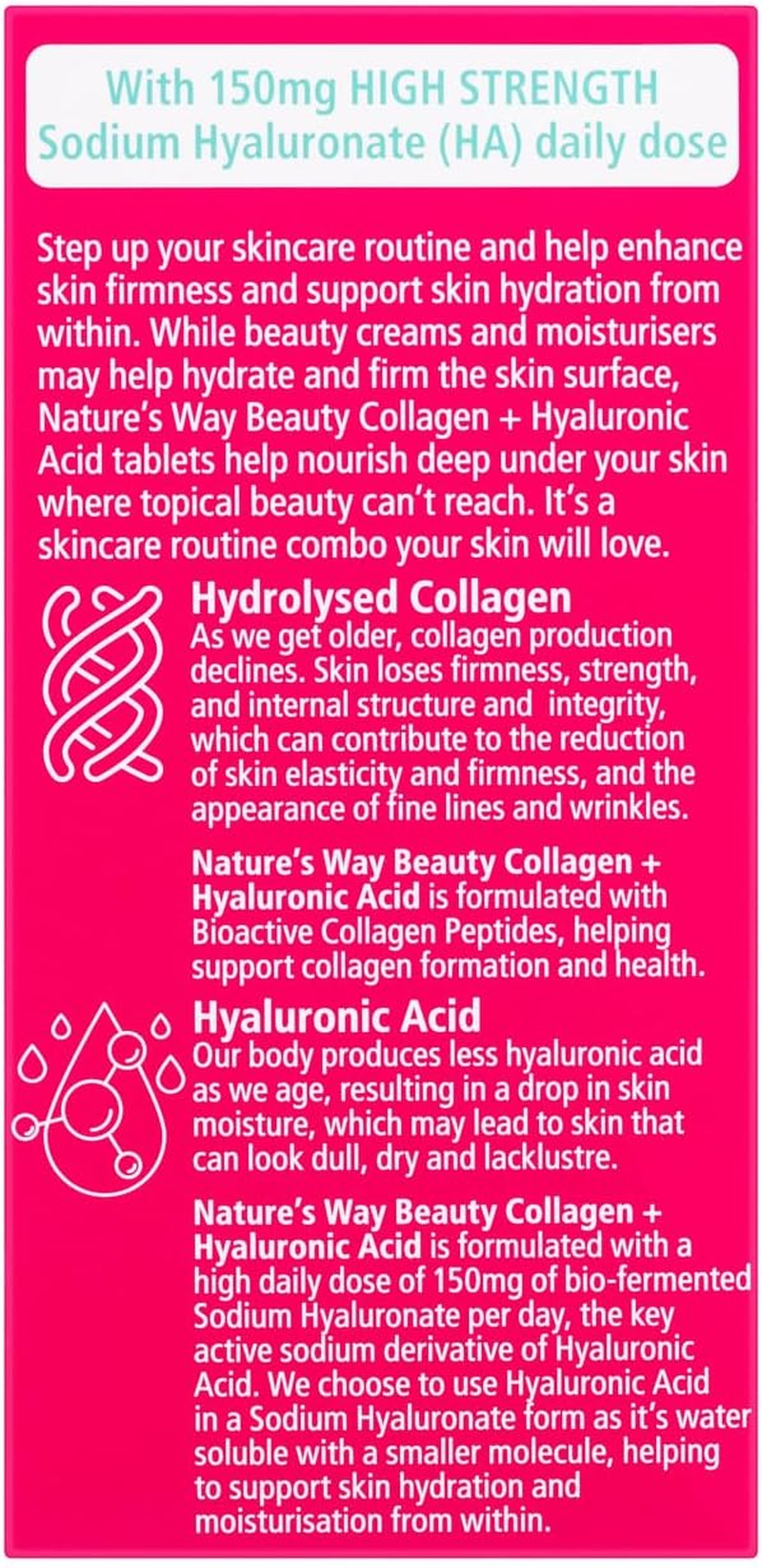 Nature'S Way Beauty Collagen with Hyaluronic Acid 60 Tablets
