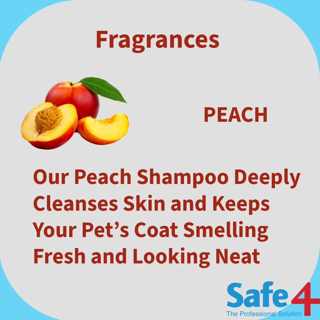 Safe4 5060086200317 Scented Antimicrobial Animal Shampoo, Peach image number 5