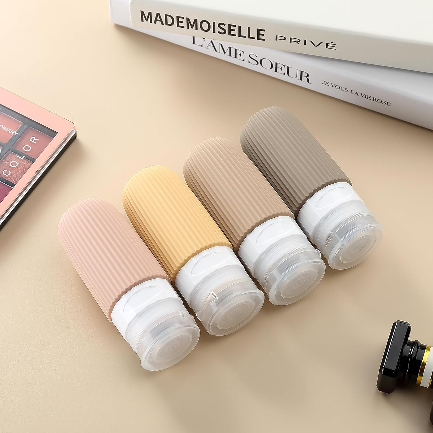 Mrsdry Travel Bottles for Toiletries, Tsa Approved 2Oz Travel Bottles, BPA Free Leak Proof Travel Size Toiletry Containers, Refillable Travel Accessories with Toiletry Bag for Shampoo Liquid (4 Pack) image number 5