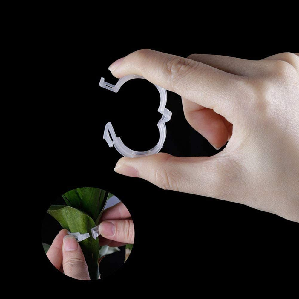 100PCS Plant Support Garden Clips for Potato Vine Vegetables,Tomato Trellis Clips,Makes Garden Vegetables to Grow Upright and Healthier,White