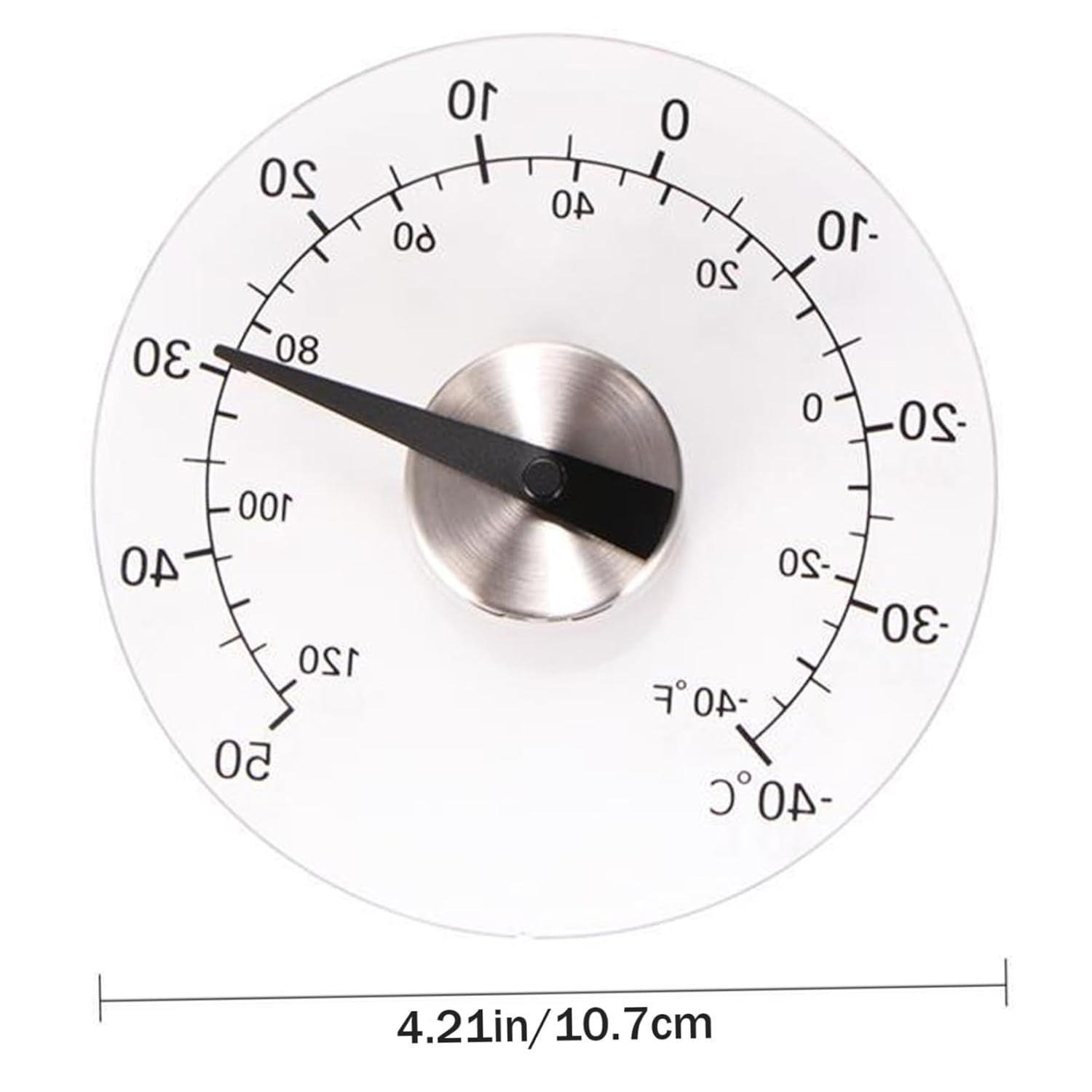 Window Thermometer, Outdoor Thermometer 4.2 Inch Stick on Thermometer Transparent Waterproof Self Adhesive Window Thermometer Easy to Read Portable Weather Thermometers for Outdoor Greenhouse, Outd image number 4