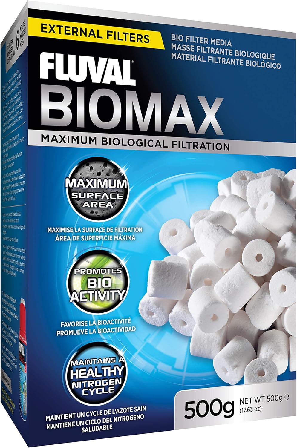 Fluval Biomax Bio Rings, Biological Filter Media for Aquariums, 17.63 Oz., A1456 image number 3