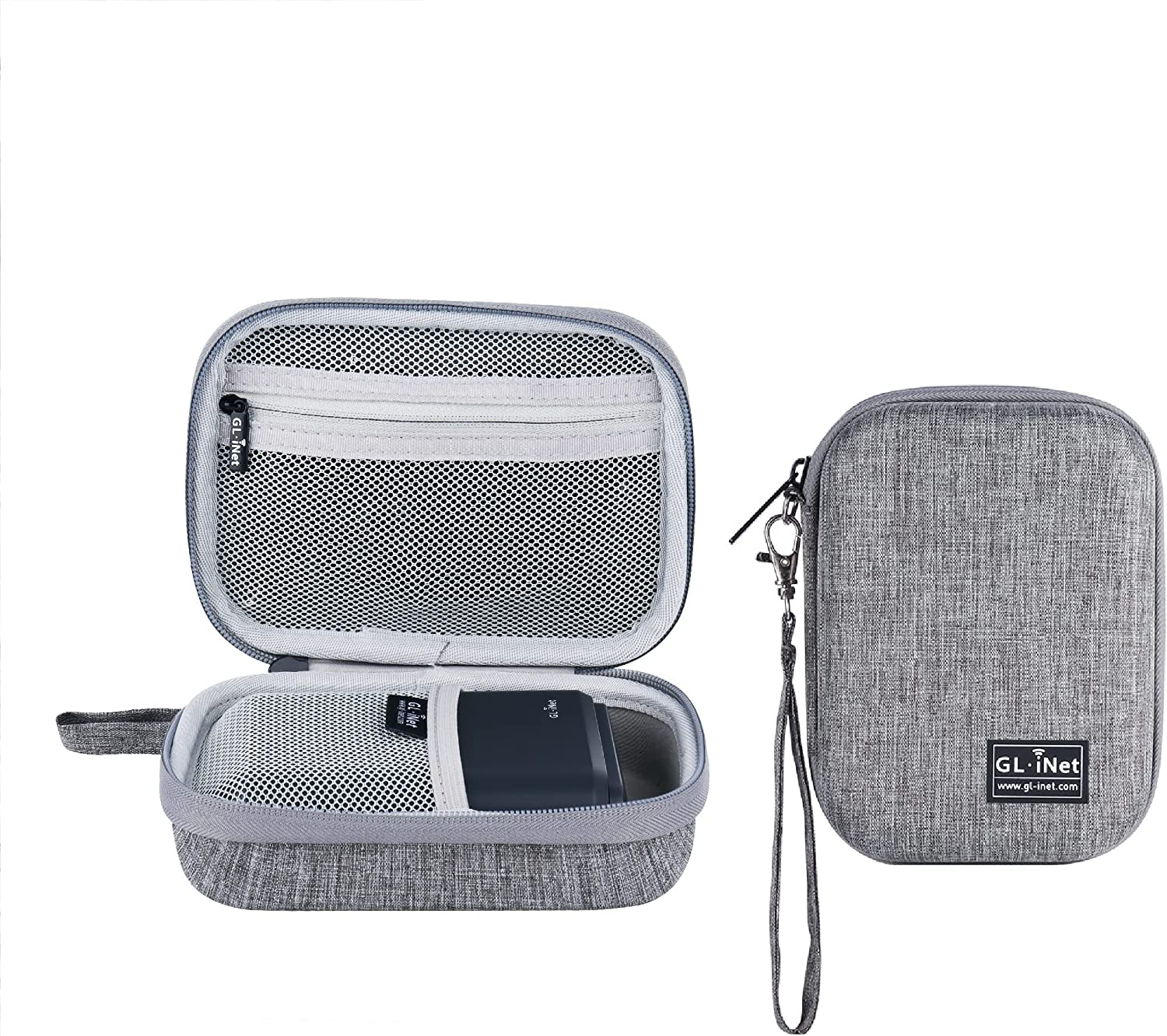 【Gl.Inet Official Case】 Hard Carrying Travel Router Case for GL-AXT1800/MT1300/SFT1200/AR750S/AR750/E750/XE300/MT300N-V2/AR300M16, Store Accessories, Sturdy & Durable, Travel Organizer Pouch Bag