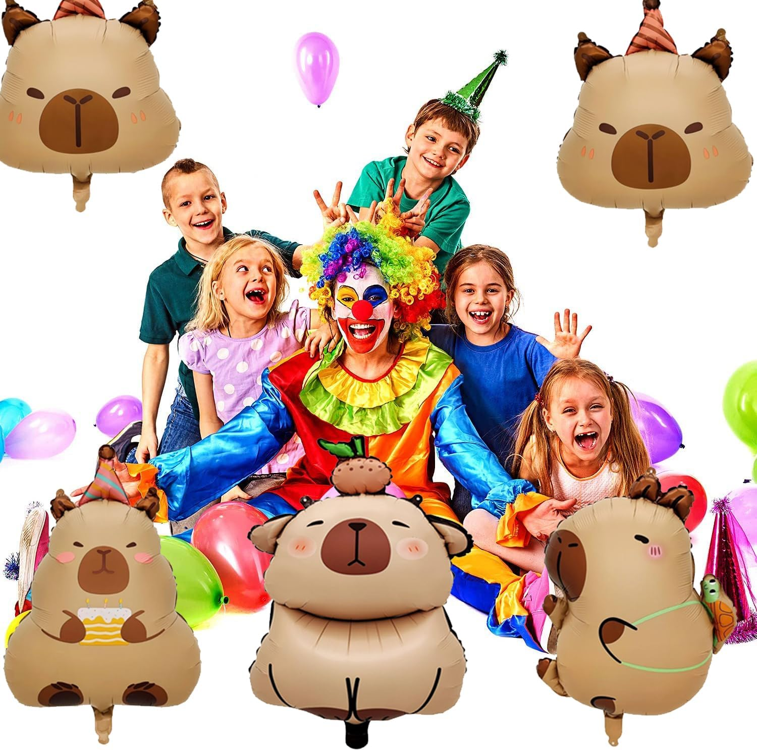 Kapybara Balloons, Large Birthday Balloons, Animal Helium Balloon, Foil Balloon for Children'S Birthday Party, Baby Shower, Pack of 8 image number 4