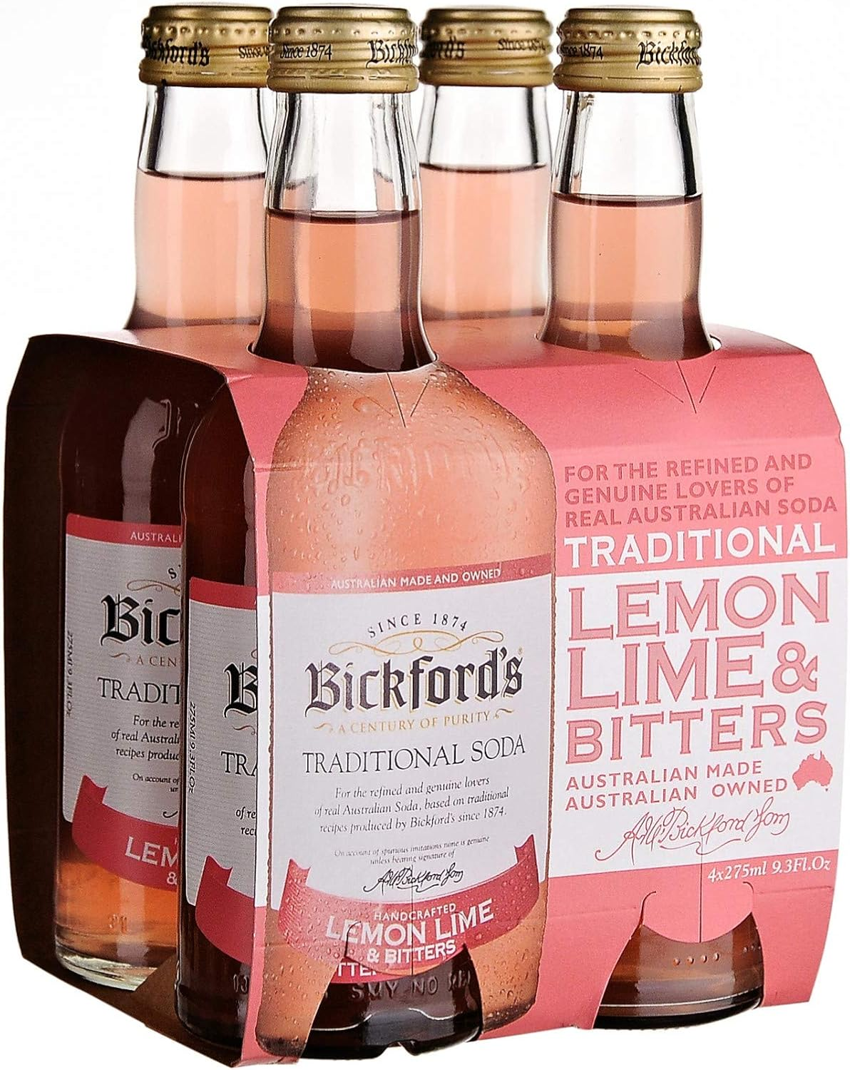 Bickford'S Lemon Lime and Bitters Traditional Soda, 4 X 2180 G, Lemon Lime and Bitters image number 3