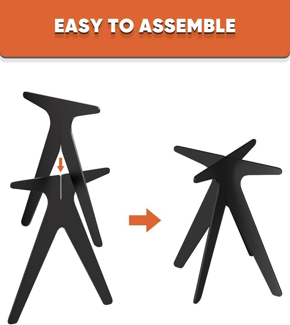 Mocomax Vertical Fire Pit Grate, Metal Portable Fire Place Log Grate, 12 Inch Firepit Top Section for Indoor, Outdoor Use, Low Smoke, High Heat image number 2