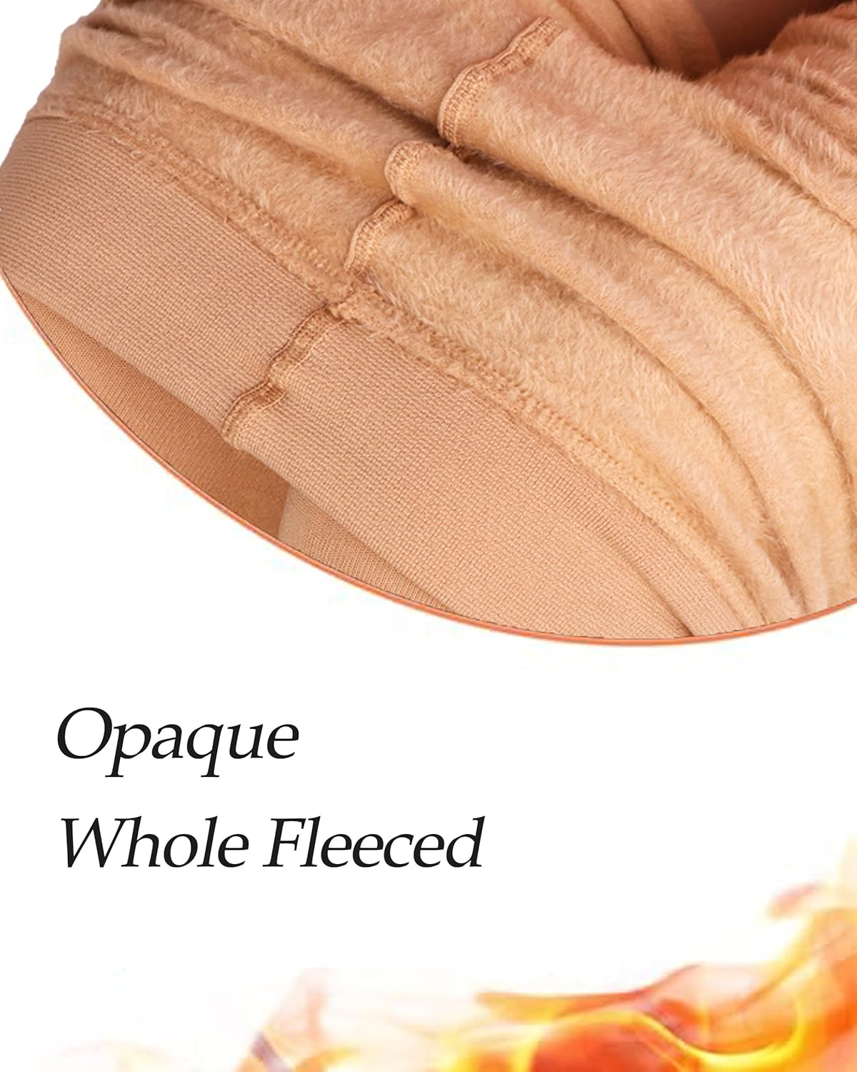 Cozywow Opaque Fleece Lined Tights for Women, Soft Warm Thermal Tights for Winter image number 5