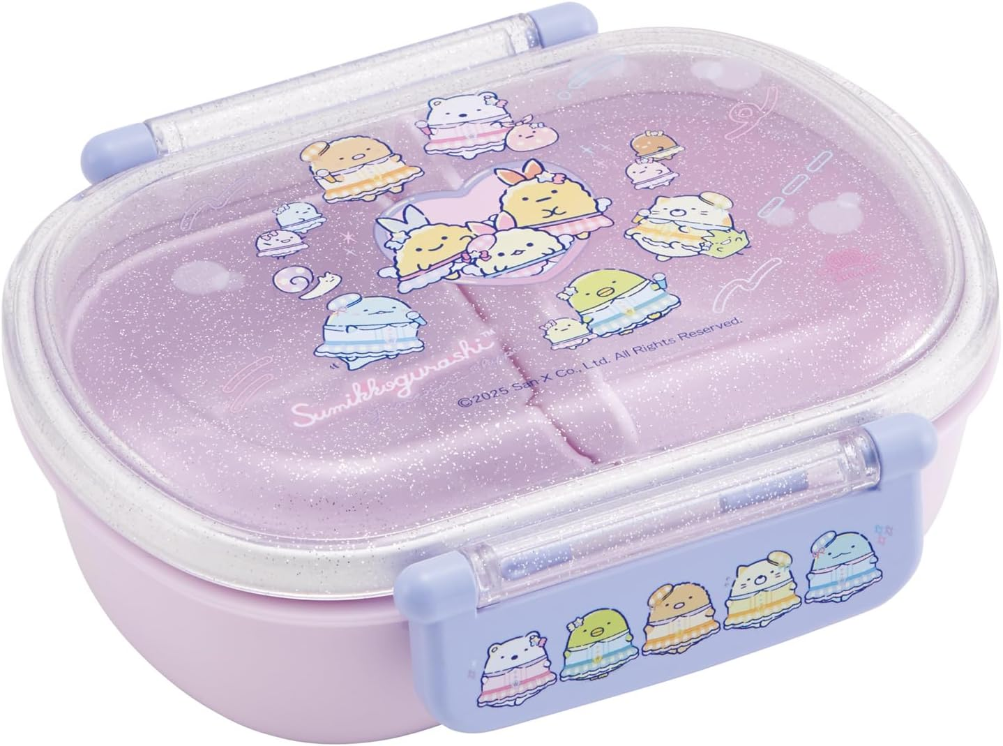 Skater QAF2BA-A Children'S Bento Box, Fluffy Serving Lunchbox, 1 Tier, 12.2 Fl Oz (360 Ml), Made in Japan, Dishwasher Safe, Microwave Safe, Sumikko Gurashi, Dream Tail image number 1