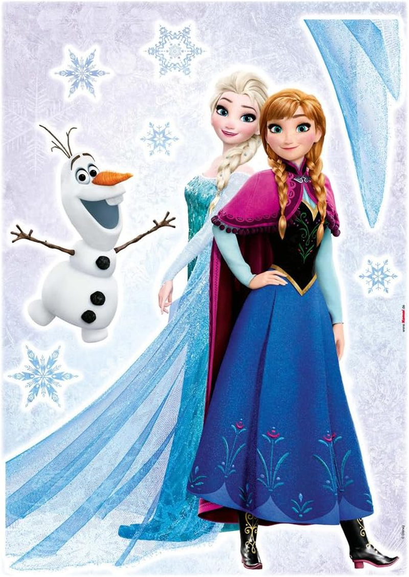 Komar 14046H Deco Sticker, Frozen Sisters Design, 1 Item, Multi-Coloured. image number 1