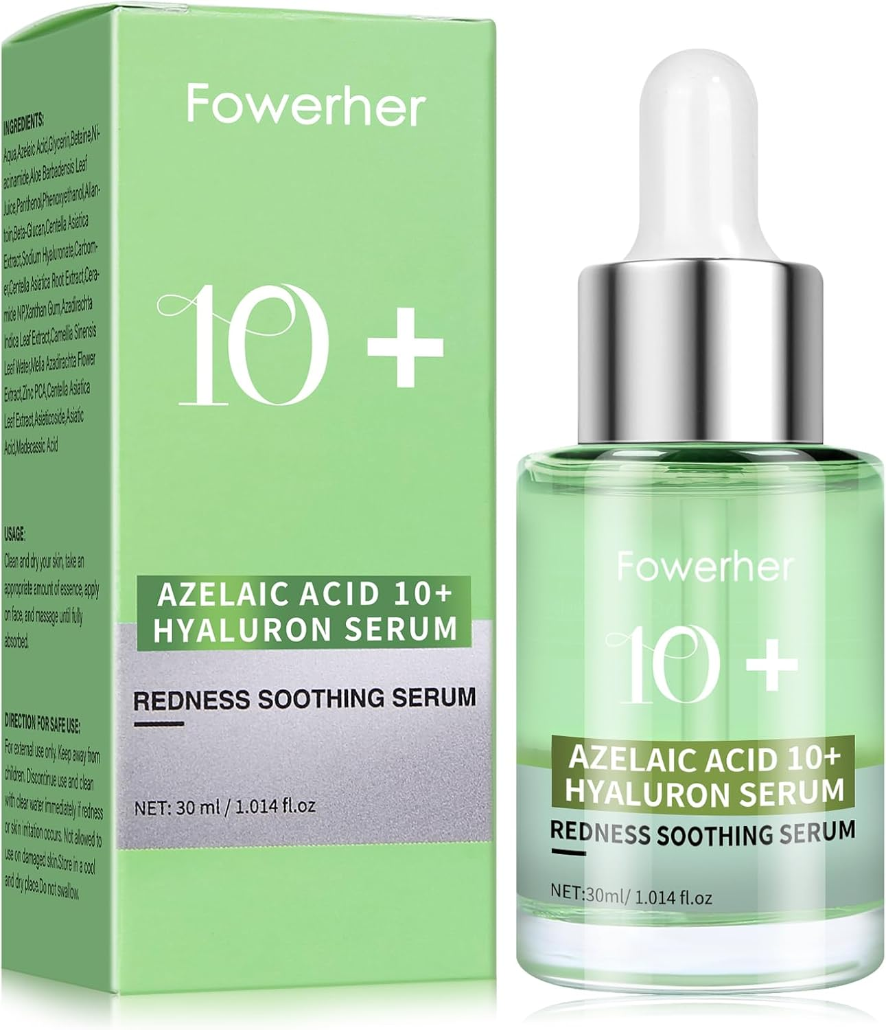 10% Azelaic Acid + Hyaluronic Acid Calming Serum - a Gentle Facial Serum for Sensitive Skin, Formulated with Hyaluronic Acid to Help Soothe Skin, Vegan-Friendly, 30Ml【Not Aunaxxx Brand】 image number 3