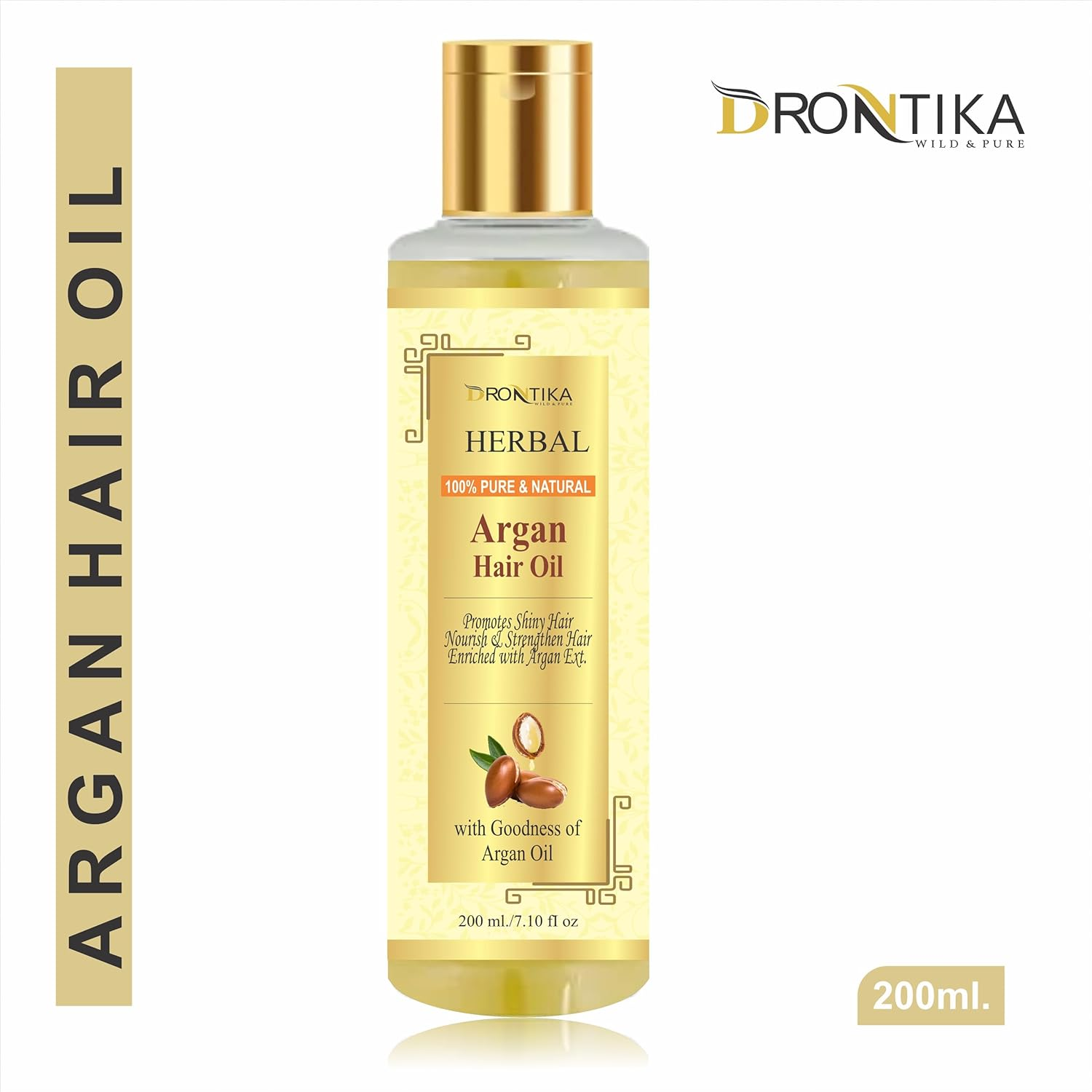 Khadi Drontika Natural Herbal 100% Pure & Organic Argan Hair Oil - Cold Pressed - No Mineral Oil & Silicones - for Shiny Nourished Hair (Pack Of-2) Hair Oil (420 Ml) image number 5